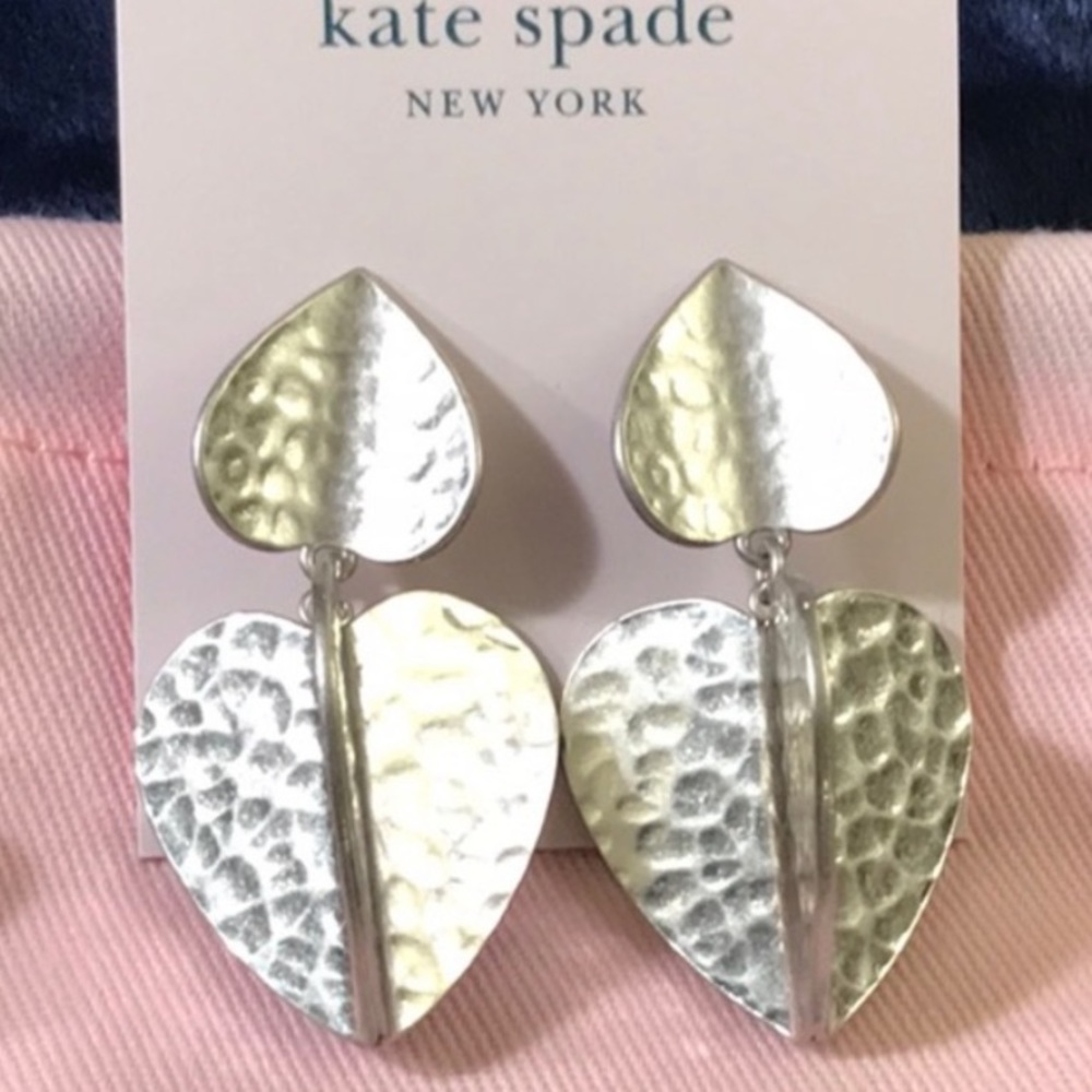New Kate Spade metal petal drop earrings - Picture 11 of 14